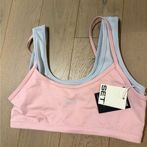 Set Active Valentines Drop Formcloud Bra Blush Size S NWT